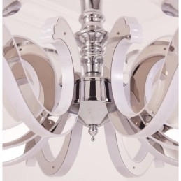 8-flammige, moderne, luxuriöse Pendelleuchte mit Glasschirm