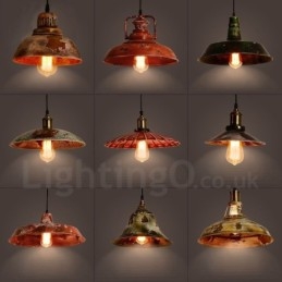 1 Licht Rustikale Lodge Retro Vintage Pendelleuchte Loft