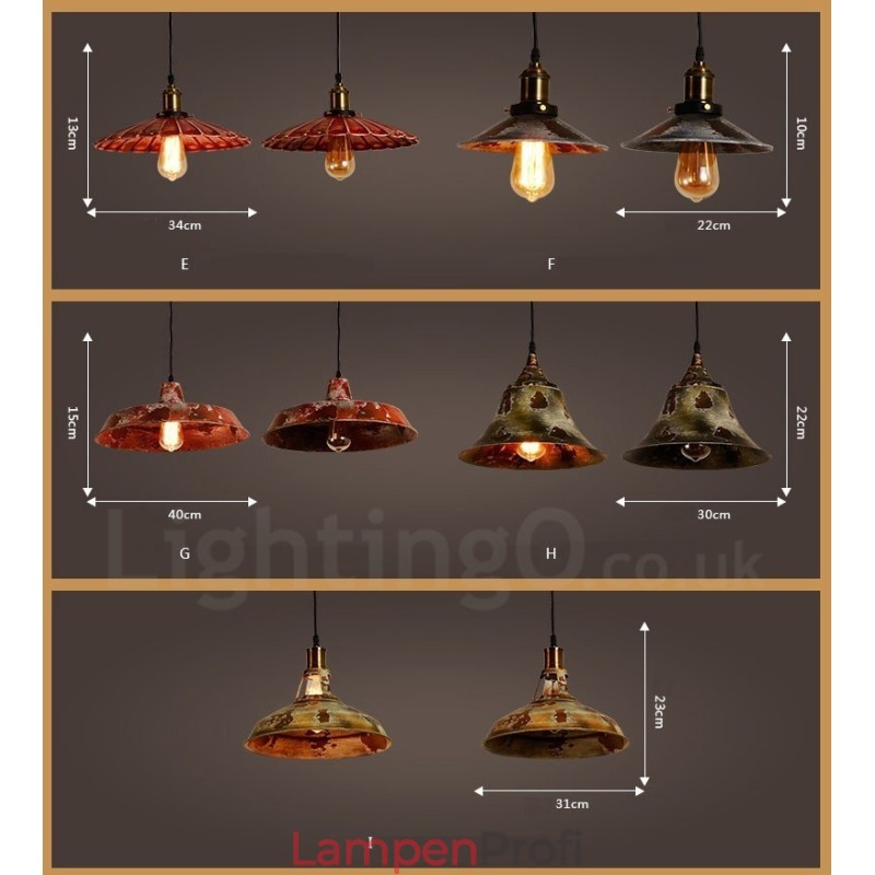 1 Licht Rustikale Lodge Retro Vintage Pendelleuchte Loft