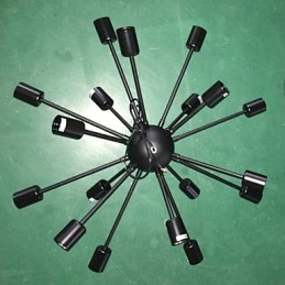 Minimalistischer radialer Kronleuchter mit 18 Lichtern im nordamerikanischen Stil