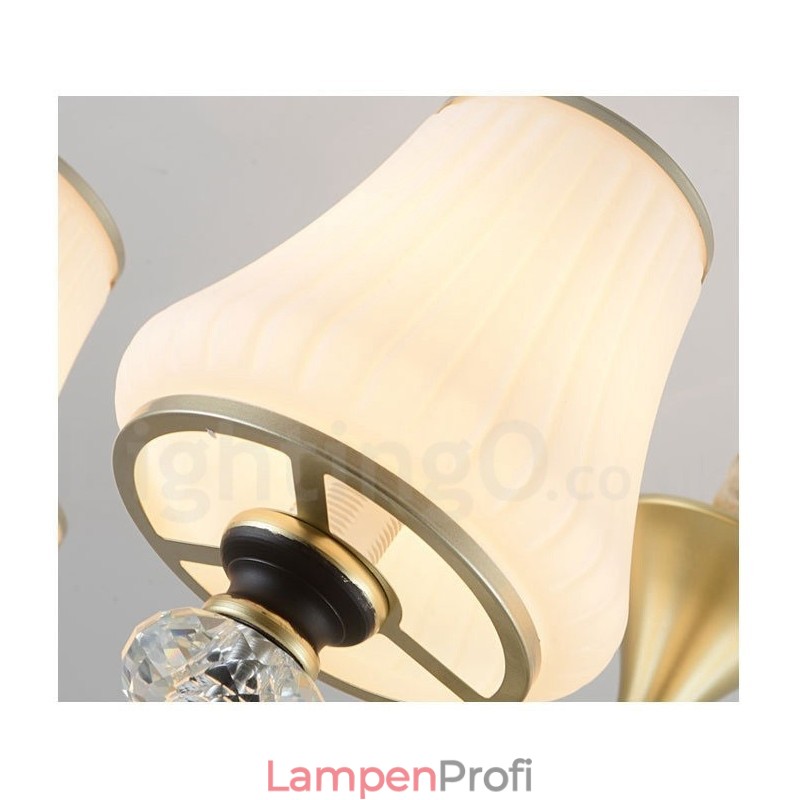 Moderne zeitgenössische Retro Luxus Kristall Pendelleuchte Kronleuchter mit Glasschirm