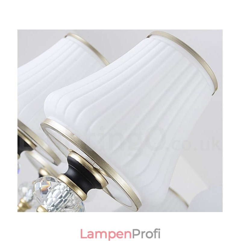 Moderne zeitgenössische Retro Luxus Kristall Pendelleuchte Kronleuchter mit Glasschirm