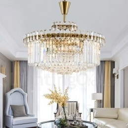 Moderne zeitgenössische 9-flammige Pendelleuchte aus Stahl mit Kristallschirm