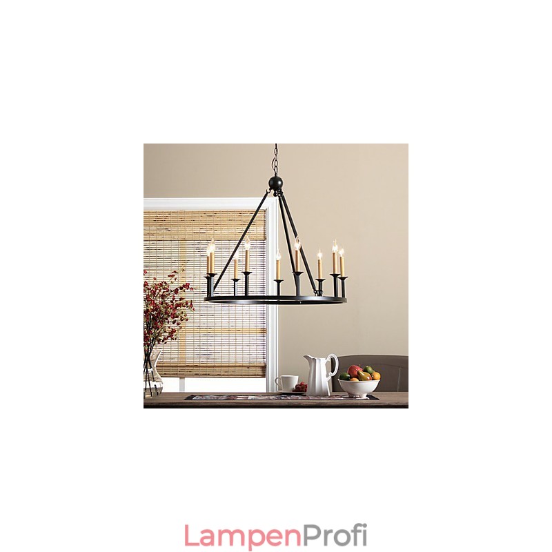 Kronleuchter aus bemaltem Metall im Landhausstil im Mini-Stil