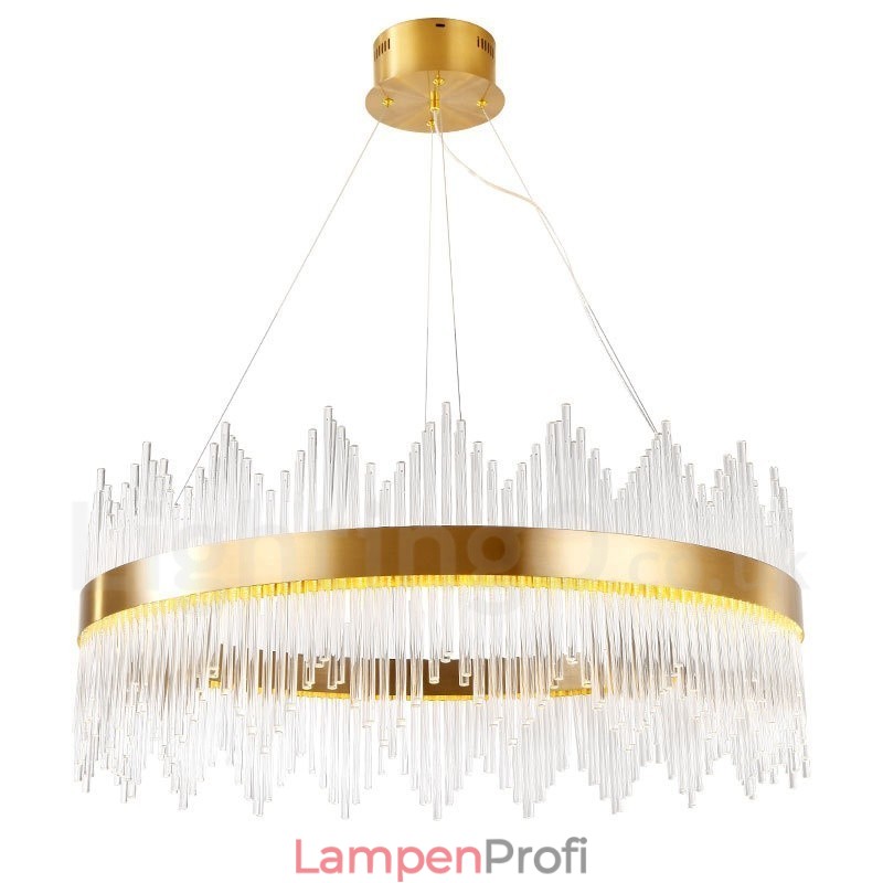 Moderne zeitgenössische Pendelleuchte aus Stahl mit Glasschirm