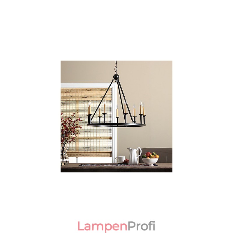 Kronleuchter aus bemaltem Metall im Landhausstil im Mini-Stil