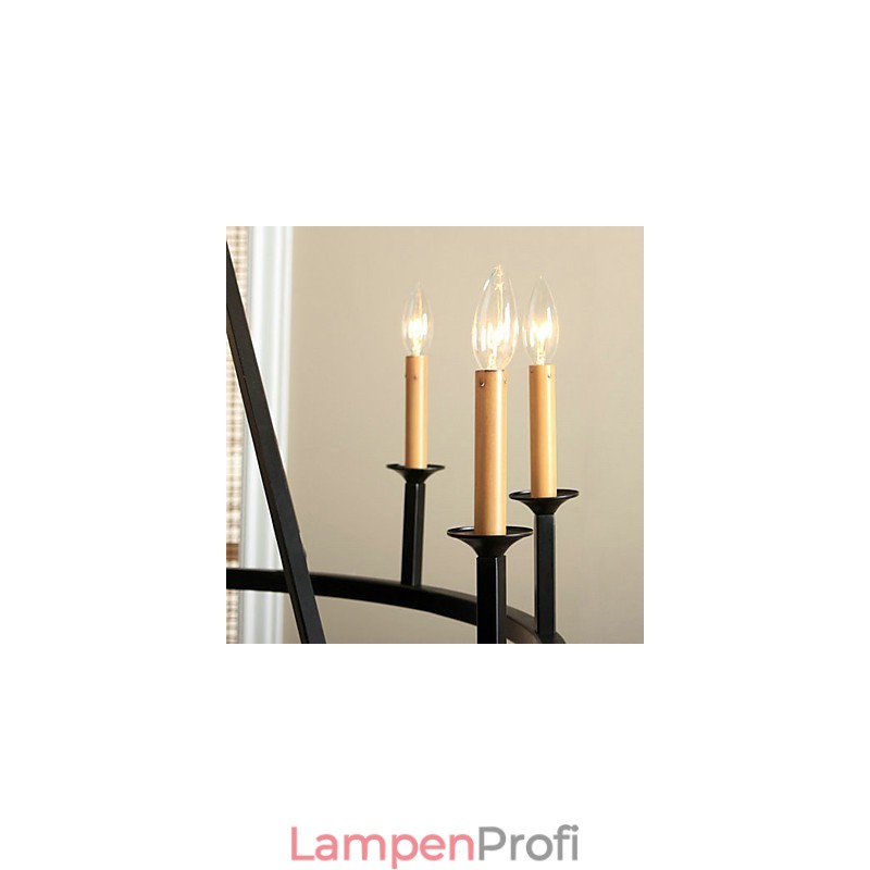 Kronleuchter aus bemaltem Metall im Landhausstil im Mini-Stil