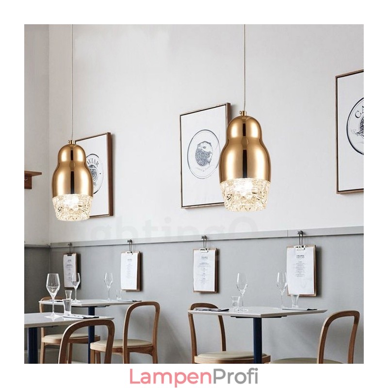 Moderne zeitgenössische 1-flammige Pendelleuchte aus Aluminiumlegierung mit Acrylschirm