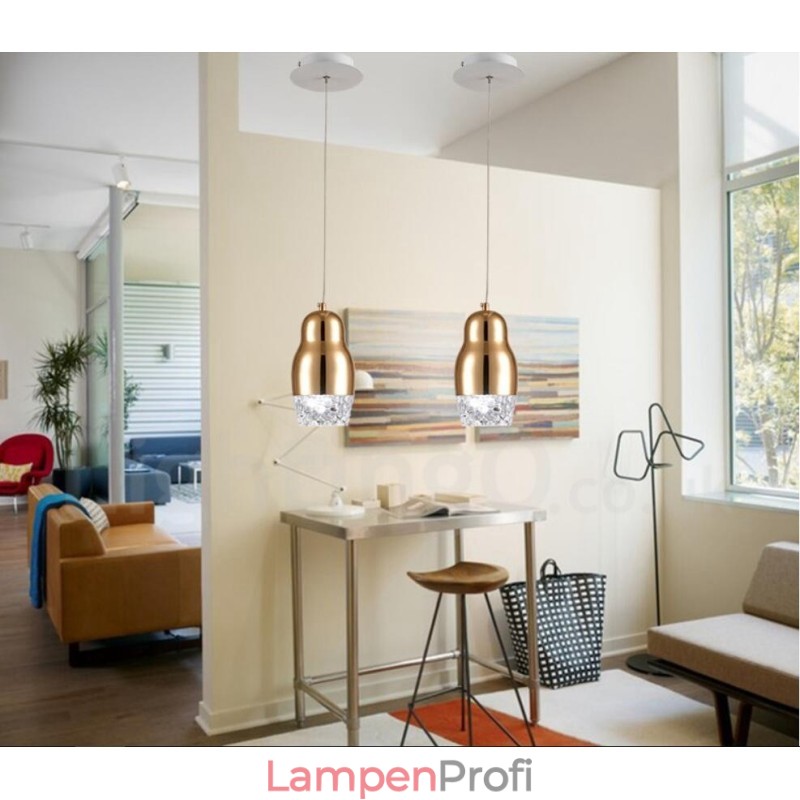 Moderne zeitgenössische 1-flammige Pendelleuchte aus Aluminiumlegierung mit Acrylschirm