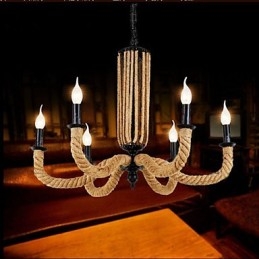 Retro Seil Kronleuchter Eisenlampe