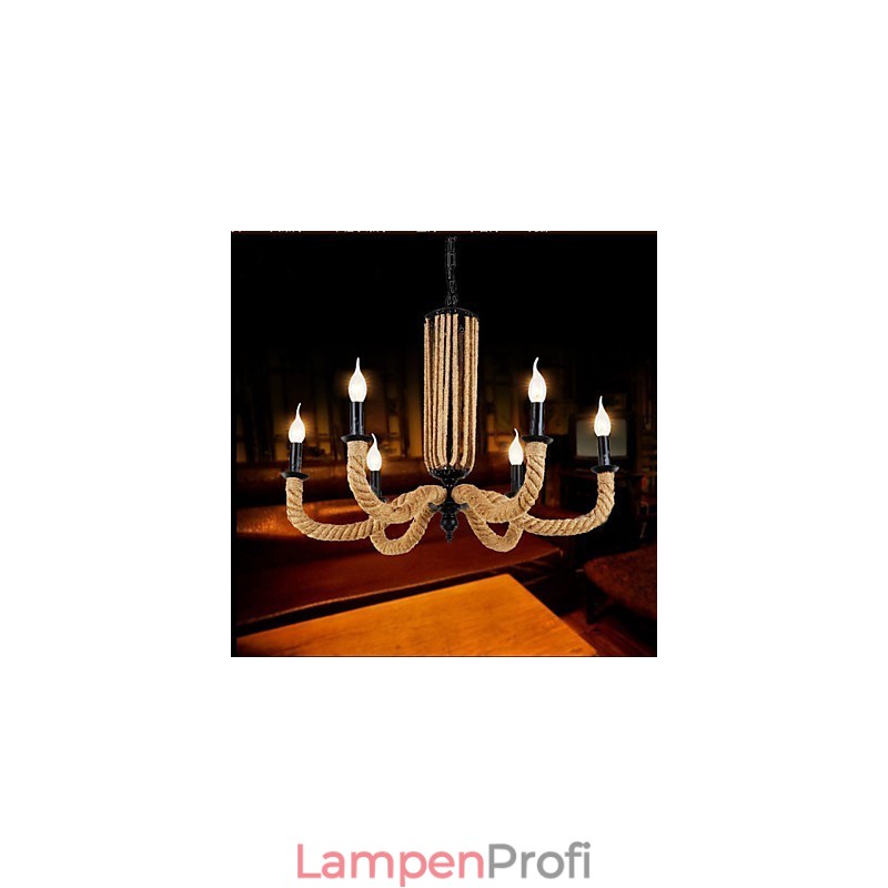 Retro Seil Kronleuchter Eisenlampe
