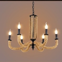 Retro Seil Kronleuchter Eisenlampe