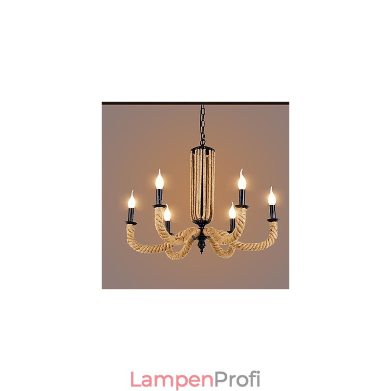 Retro Seil Kronleuchter Eisenlampe