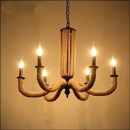 Retro Seil Kronleuchter Eisenlampe