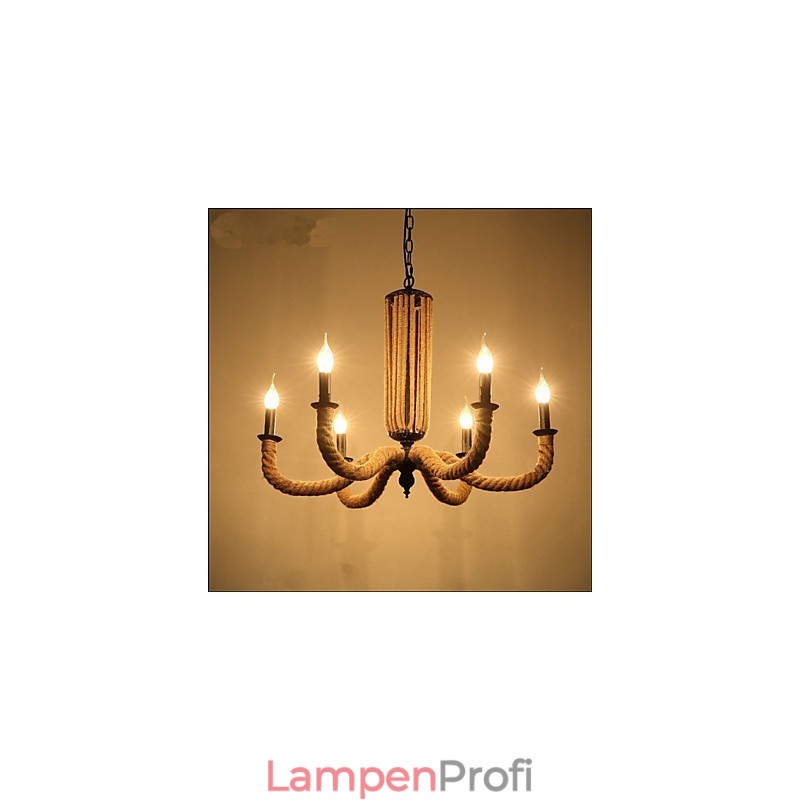 Retro Seil Kronleuchter Eisenlampe
