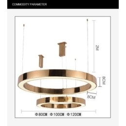 Moderne zeitgenössische 1-flammige Pendelleuchte aus Stahl mit Acrylschirm