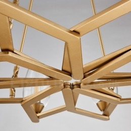 Moderne zeitgenössische 10-flammige Pendelleuchte aus Stahl mit Glasschirm