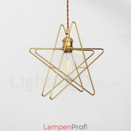 Moderne zeitgenössische 1-flammige Pendelleuchte aus Messing mit Schirm