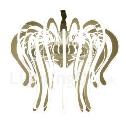 Moderner zeitgenössischer Kronleuchter aus Stahl mit 20 Lichtern und Acrylschirm