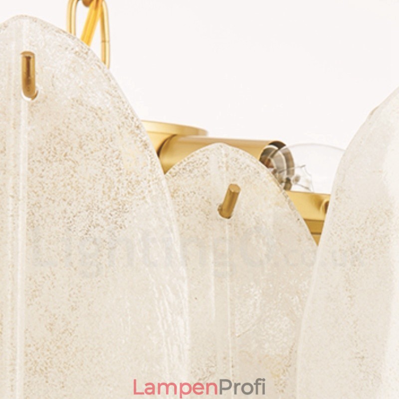 Moderne zeitgenössische 6-flammige Pendelleuchte aus Stahl mit Glasschirm