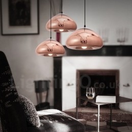 Moderne zeitgenössische 1-flammige Pendelleuchte aus Glas mit Glasschirm