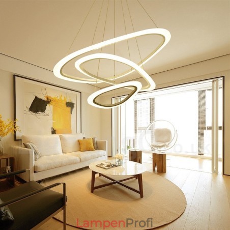 Dimmbar mit Fernbedienung, moderne zeitgenössische 3-flammige Pendelleuchte aus Aluminiumlegierung mit Acrylschirm Dimmbar mit Fernbedienung, moderne zeitgenössische 3-flammige Pendelleuchte aus Aluminiumlegierung mit Acrylschirm