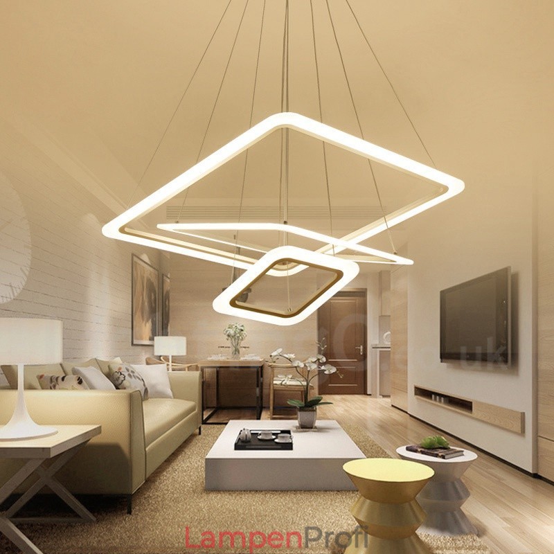 Moderne zeitgenössische 3-flammige Pendelleuchte aus Aluminiumlegierung mit Acrylschirm