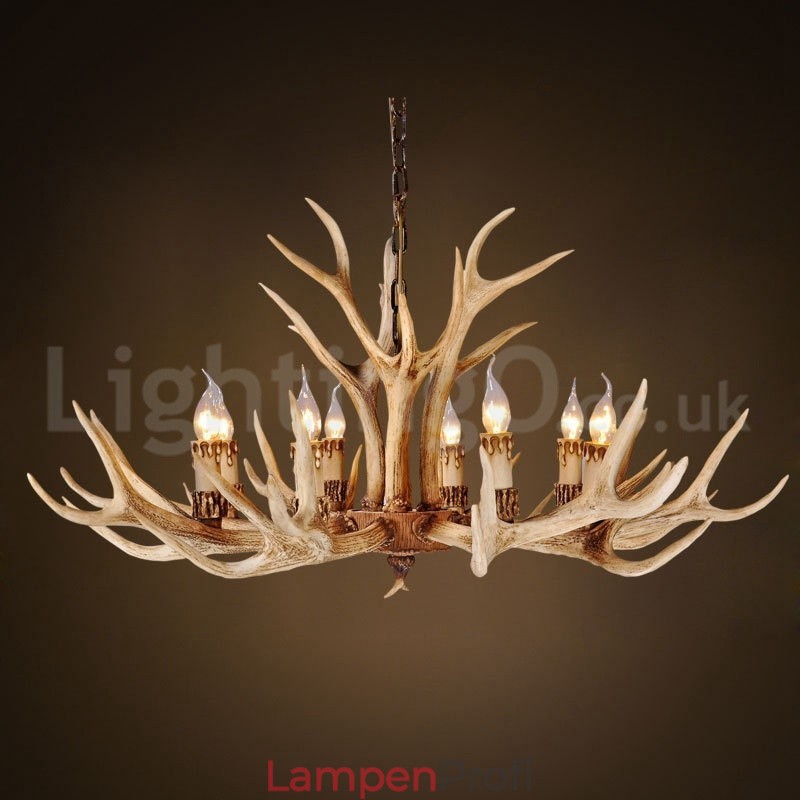 8-flammiger Kronleuchter im Landhausstil, nordisch, modern und zeitgenössisch