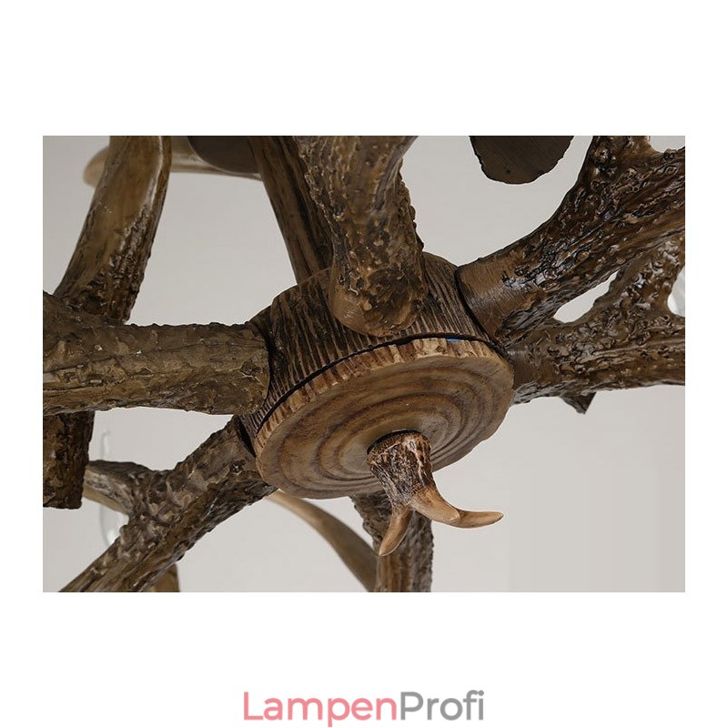 6-flammiger Vintage-Retro-Kronleuchter