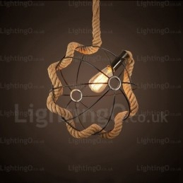 1 Licht Landhaus Rustikal Vintage Retro Pendelleuchte