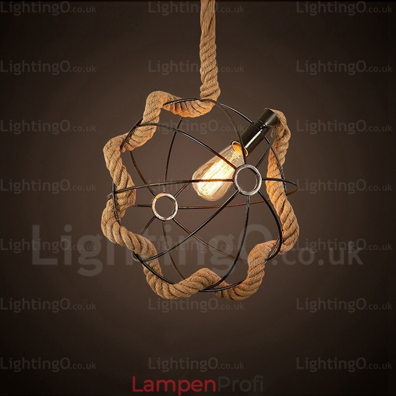 1 Licht Landhaus Rustikal Vintage Retro Pendelleuchte