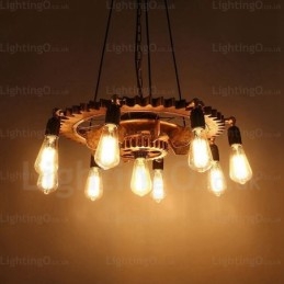 9-flammige Vintage-Retro-Pendelleuchte