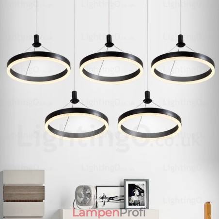 1-flammige, moderne Pendelleuchte mit Acrylschirm