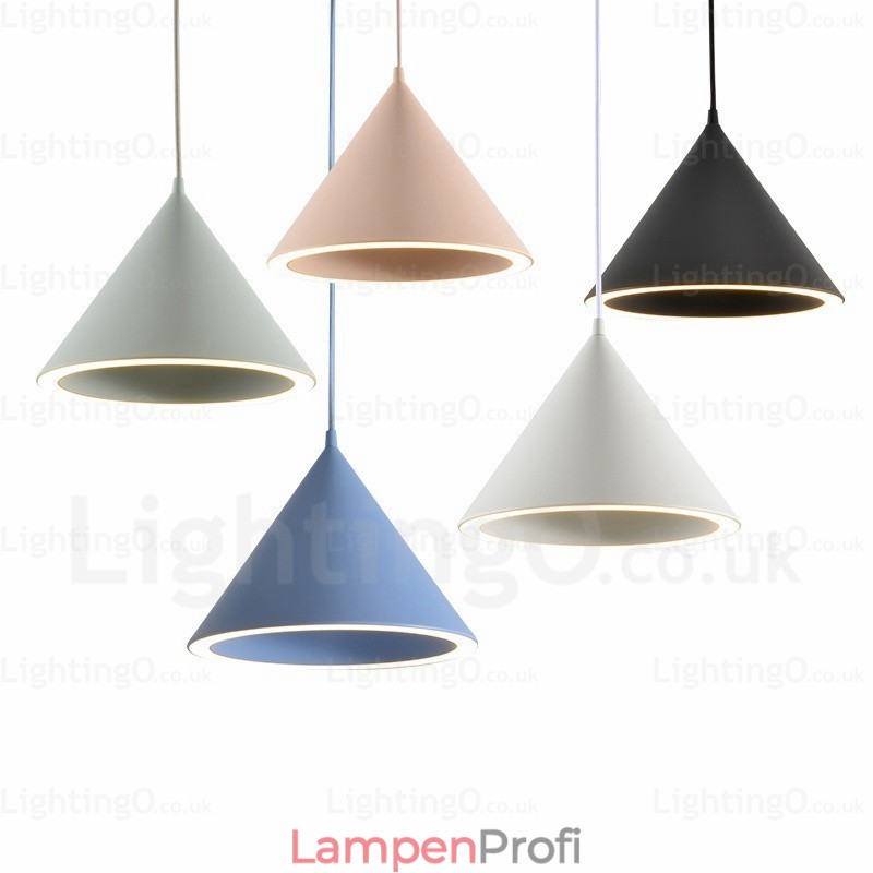 1-flammige, moderne, nordische Pendelleuchte mit Acrylschirm