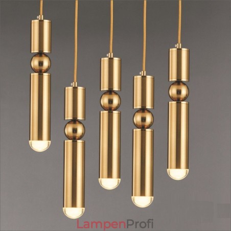 1-flammige, moderne Pendelleuchte mit Acrylschirm