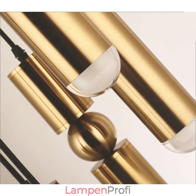 1-flammige, moderne Pendelleuchte mit Acrylschirm