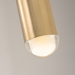 1-flammige, moderne Pendelleuchte mit Acrylschirm