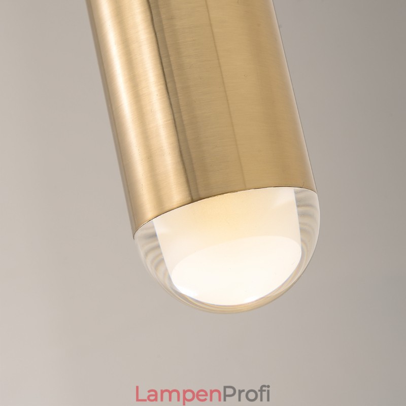 1-flammige, moderne Pendelleuchte mit Acrylschirm