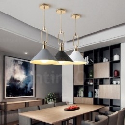1 Licht Nordic Modern Zeitgenössische Pendelleuchte mit Edelstahl-Schirm Geschäfte