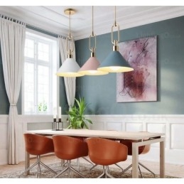 1 Licht Nordic Modern Zeitgenössische Pendelleuchte mit Edelstahl-Schirm Geschäfte