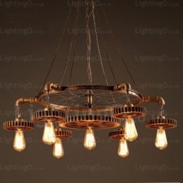 7-flammige Vintage-Retro-Pendelleuchte