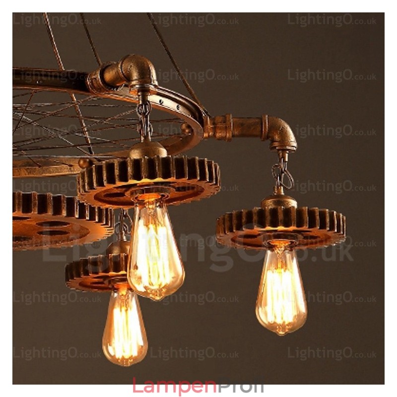 7-flammige Vintage-Retro-Pendelleuchte