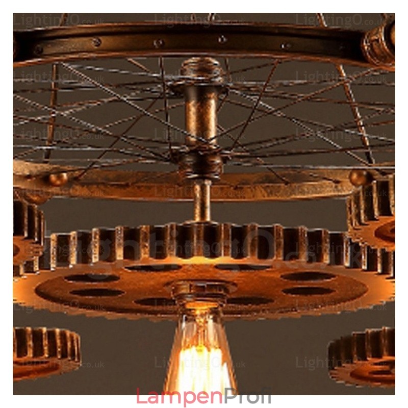 7-flammige Vintage-Retro-Pendelleuchte