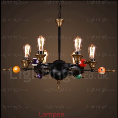 Pendelleuchte im Landhausstil, Vintage-Stil, Retro-Stil, 4 Lichter Pendelleuchte im Landhausstil, Vintage-Stil, Retro-Stil, 4 Lichter