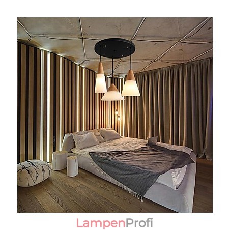 Kronleuchter im Mini-Stil, modernes zeitgenössisches Metall, 3-flammige Pendelleuchte