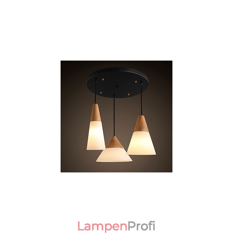 Kronleuchter im Mini-Stil, modernes zeitgenössisches Metall, 3-flammige Pendelleuchte