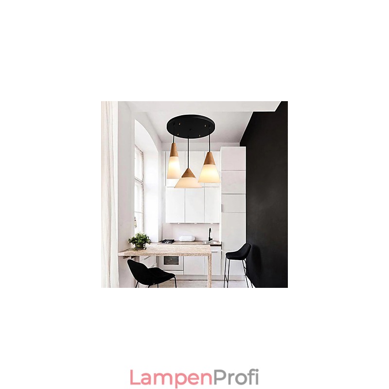 Kronleuchter im Mini-Stil, modernes zeitgenössisches Metall, 3-flammige Pendelleuchte