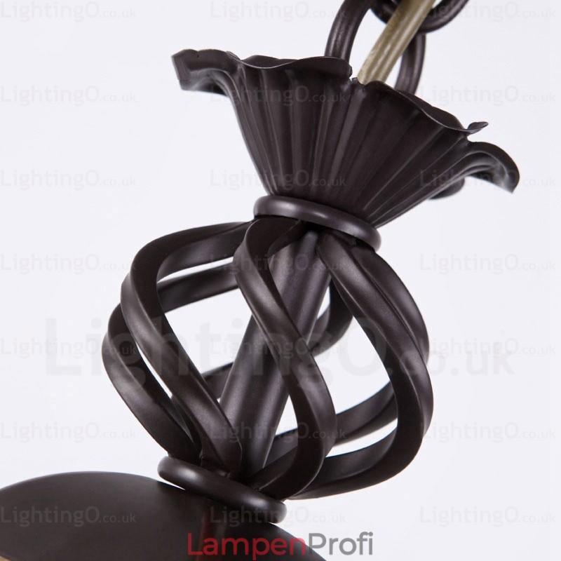 1-flammige Hängeleuchte im Landhausstil mit Glasschirm