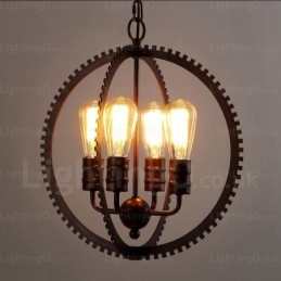 4-flammige Vintage-Retro-Pendelleuchte
