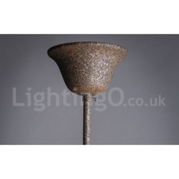 6 Licht Durchmesser 60CM Vintage Kristall Malerei Metall Kronleuchter Rostig Eisen Farbe Pendelleuchte